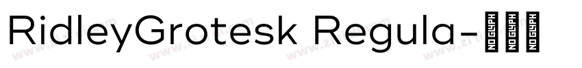RidleyGrotesk Regula字体转换